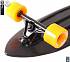 Скейтборд пластиковый Y-Scoo Longboard Shark 409-B с ручкой и сумкой, черно-оранжевый  - миниатюра №3